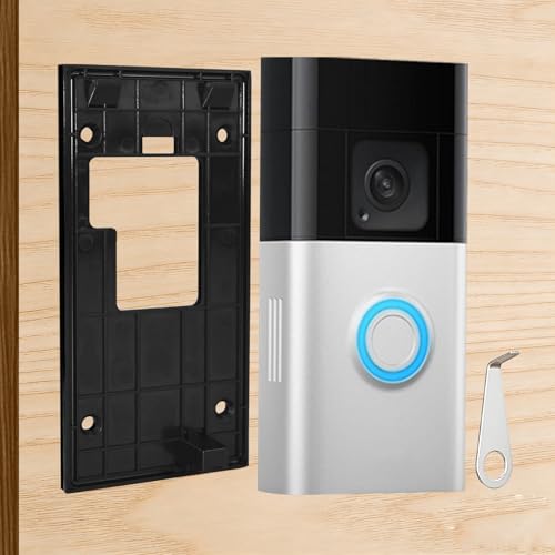 No Drill Doorbell Adhesive Mount Compatible with Ring Battery Doorbell , Doorbell Backplate Mounting Bracket for Apartme - Detailed View