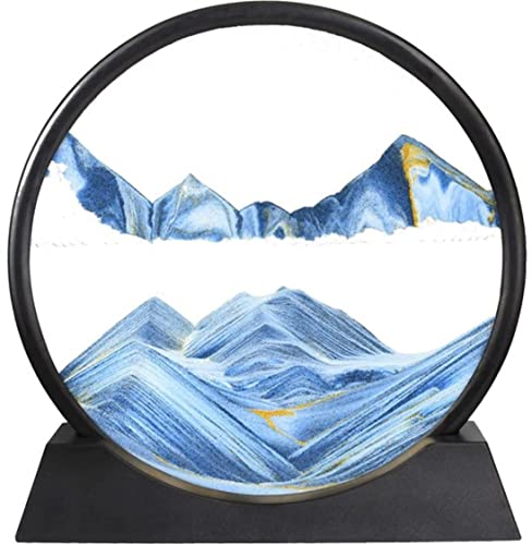 Image of NYRWANA Sand Art, Moving Sand Art,Sand Art Decor Wall Painting, Natural Landscape in Motion Display with Flowing Sand Frame for Home Decor, Diwali Gift Item (10 inch, Purple)