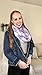 Woman Buffalo Plaid Infinity Scarf – Colorful Lumberjack Unisex Soft Cashmere Like Winter Fall Circle Loop Fashion Lightweight Cozy, Purple & white