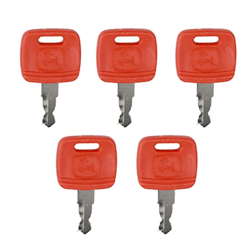 5PCS Ignition Key RE183935 RE71557 Key Replacement for JD Farm Tractor 3120 3320 3720 4210 4320 4510 4710 5045E 5103 5203 7130 7230
