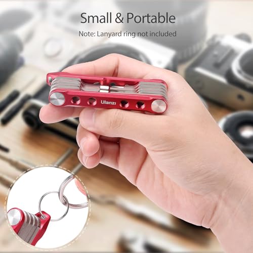 ULANZI 9 in 1 Faltbarer Werkzeugsatz mit Schraubendreher und Schraubenschlüssel, Kamera Tool Set für Fotografen und Videofilmer, Universal Screwdriver Tool Set, Edelstahl + Aluminiumlegierung