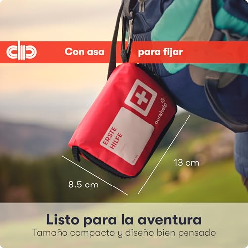 Miniatura 4 de Purahelp Mini Botiquín De Primeros Auxilios Compacto Y Ligero 51 Piezas Para Viajes, Outdoor, Camping Y Bicicleta Kit Primeros Auxilios - First Aid Kit