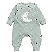 Bebone Baby Strampler Jungen Mädchen Overall Stern und Mond Babykleidung (0-3 Monate/66, Grün)