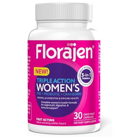 Florajen Women's Vaginal Probiotic, Prebiotic, & Cranberry Supplement for Immune Support and Digestive Health, 30 Capsules Cover