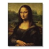 Wayfare Art, Mona Lisa Leonardo Da Vinci Canvas Prints Artwork Wall Art Poster for Home Office Living Room Decorations 8 x 10 inch