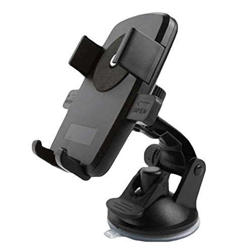 DaoRier KFZ Halterung Handyhalterung 360 Grad Universal Sauger Saugnapf Windschutzscheibe Autohalterung Auto Halter für iPhone 4 4s 5 5s se 6 6s 7 Plus Galaxy S4 S5 S6 S7 Huawei Sony Navi Schwarz