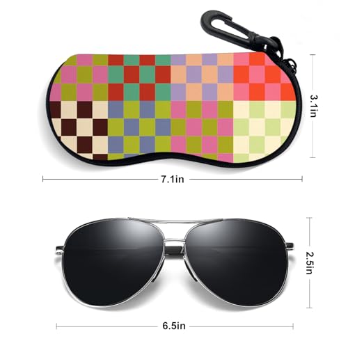 Image of Sunglasses Soft Case, Ultra Light Portable Neoprene Zipper Glasses Case for Men Women