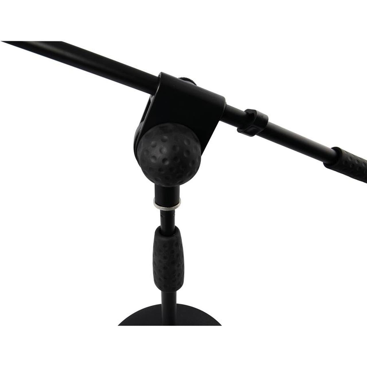 QUIK LOK - A/495 BK, ASTA MICROFONICA bassa telescopica con base in ghisa