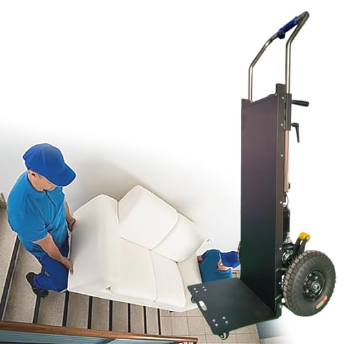 Electric Stair Climbing Hand Truck， 1200W Powered Stair Climber Dolly Cart, 400KG Capacity for Heavy Duty Loads