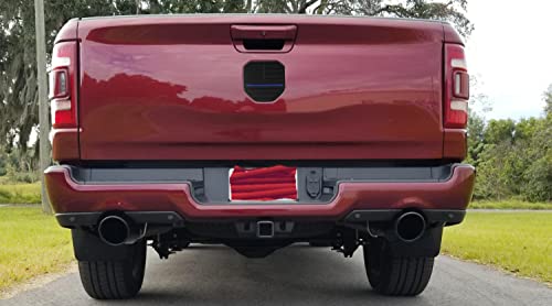 Image of CONGCONG Rear Tailgate American Flag Emblem Badge Compatible with 2019-2023 Dodge Ram 1500 /2500 /3500(Blue Line)