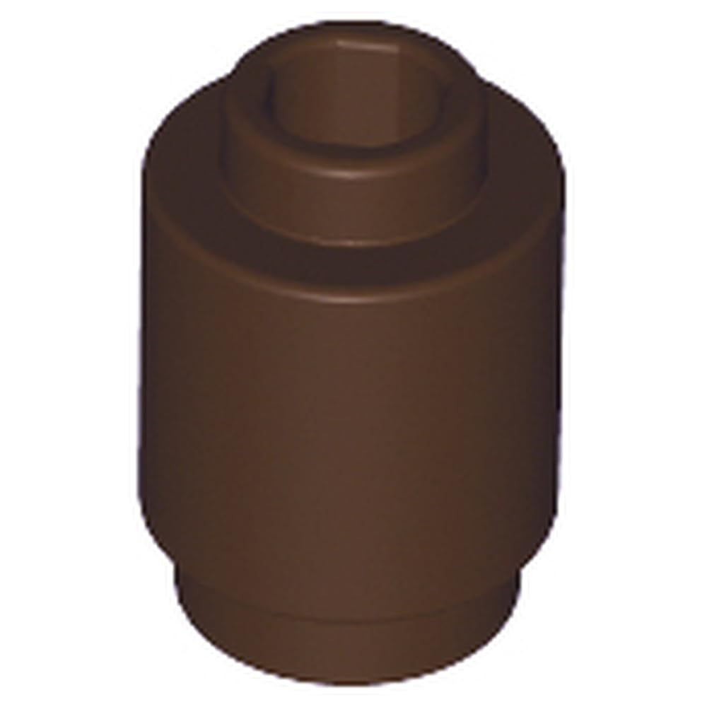 LEGO Brick Round 1 x 1, Part 3062, Part 3062, Choose Your Colour (Dark Brown, 50, count)
