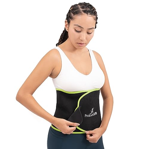 Image of ProsourceFit Waist Trimmer Belt (9 inchx46 inch, 10 inchx51 inch, 10 inchx60 inch) Lightweight Abdominal Trainer for Women and Men, Slim Waist Belt for Weight Loss