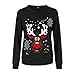 Coldplay T Shirt Klassische Weihnachts-T-Shirts für Damen, Dicker Rundhalsausschnitt, ultraweich, Print, Langarm, lässige Oberteile, Bluse für Erwachsene Shirt Silber (M,Schwarz)