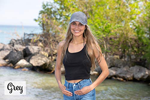 Image of Funky Junque Womens Baseball Cap Dad Hat Ponytail Messy Bun Trucker Ponycap