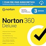 Norton 360 Deluxe Antivirus, 3 Devices, Auto-Renews [Download]