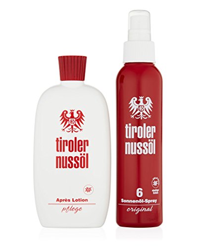 Tiroler Nussöl Original SET Sonnenöl Spray 150ml LSF 6 + Après Sun Lotion 150ml