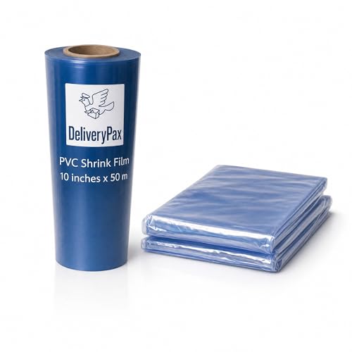Image of Delivery Pax 10 Inch x 50m PVC Heat Shrink Wrap for Packing | Heat Shrink Wrap for Packing | Shrink Wrap for Packing | Shrink Wrap | Heat Shrink | PVC Shrink | Shrink for Heat Gun