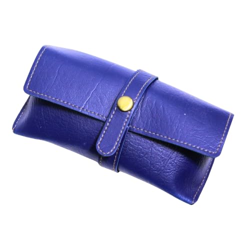 Image of Personalized Leather Goggle Cover | Custom Name | Unisex Faux Leather Eyewear Case with Button Closure | Travel-Friendly & Durable Sunglasses Holder for Men & Women