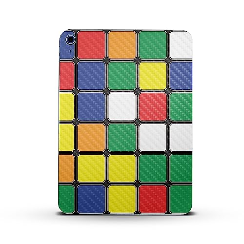 Image of MightySkins Carbon Fiber Skin Compatible with Apple iPad 10.9 inch 10th Gen (2022) Full Wrap Kit - Puzzle Cube | Protective, Durable Textured Carbon Fiber Finish | Easy to Apply | Made in The USA