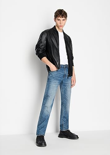 Armani Exchange Men's J16 Straight Fit Non Stretch Cotton Denim2