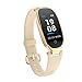 Price comparison product image ANMY Heart Rate Monitor Fitness Tracker Ladies Fitness Watch Color Screen Waterproof Bluetooth Wear Step Counter Health,Gold