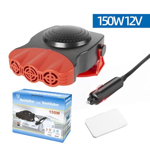 Image of Auto Heater Portable Fast Heating 150W 2 Modes Windshield Defogging Demister Red 12V