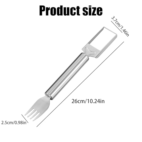 2024 Upgraded Stainless Steel Fruit Cutter: Dual-Functional Fork & Knife