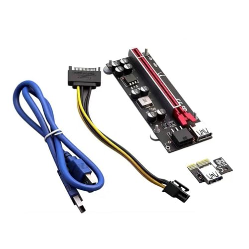 Jnchdghwa Adaptador de Tarjeta Gráfica PCI-e Riser, Extensor PCIE X1 A X16, Cable PCI-Express Riser USB 3.0 para Computadora de Escritorio