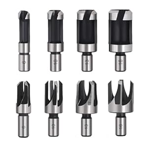 ANBOO 8 stuks houten plug-cutter boorset perfect voor nauwkeurig houtbewerking plugboorset met tapsnijder en conische boren (6/10/13/16 mm). Ideaal voor houtbewerkingsgereedschap