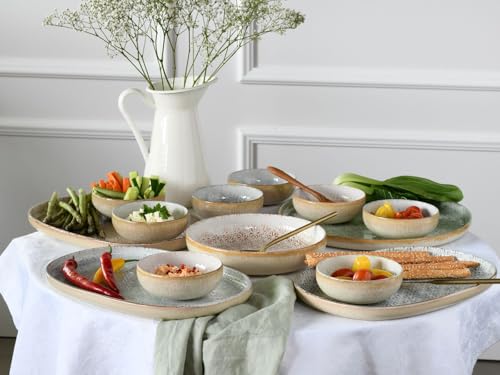 Assiettes en grès CreaTable vertes résistantes pour lave-vaisselle - 5