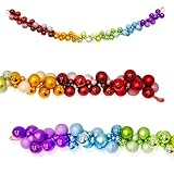 The Christmas Workshop 72889 1.8m Rainbow Bauble Garland/Bright, Fun and Colourful Shatterproof Plastic Decoration/Celebrate Christmas, Parties, Anniversaries/Indoor or Outdoor