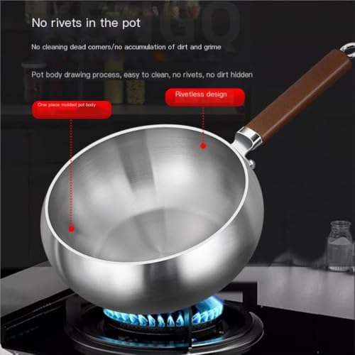 Wok profundo de acero inoxidable 316 - 20 cm miniatura 3