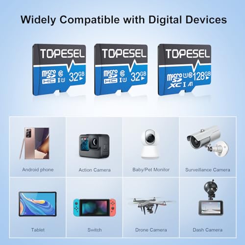 Topesel TF-32GX5-U1 5-Pack 32Gb Micro Sd Card Class 10 Micro-Sdxc Memory Card Uhs-I thumb #6