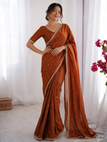 Image of Yashika Women's Rangoli Silk Blend Saree with Blouse Piece for Traditional Ethinic Wear Sari