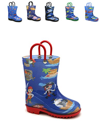 Storm Kidz Kids Boys Printed Rainboots, Pirates Toddler 9
