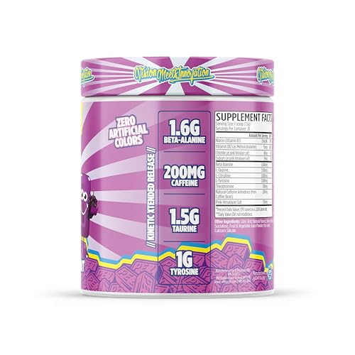 Image of KXR Pre-Workout Energy Powder | Intense Energy Pre-Workout Drink for Men and Women| Improves Performance - Enhanced Focus & Increased Endurance | 30 Servings (Sport PEZ Grape)