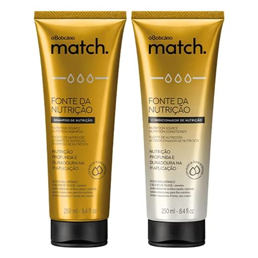 Kit Shampoo e Condicionador Match O Boticário (Fonte da Nutrição)