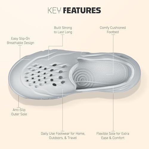 Image of Stylish and Comfortable Anti-Skid Men's Clogs | Waterproof, Breathable & Lightweight | Slip-On Style Unisex Everyday Footwear for Home, Travel, and Outdoors | TEG-7009