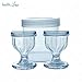 HealthAndYoga™ ChillEyes Transparent Eye Wash Cups for Effective Eye Cleansing - with Storage Container - Eye Shaped Rim, Snug Fit (2 Pcs.)