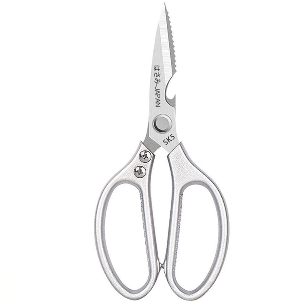 Mnuvxzaewf Silver White Multi-Purpose Cutting Scissors, Stainless Steel(Silver White)