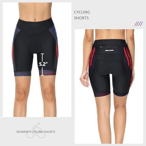 OUOKK Short feminino acolchoado para ciclismo, roupa íntima, ciclista, com enchimento 4D, super leve