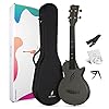 Concert ukulele Enya Nova U 23 “cutaway koolstofvezel beginner reizen ukulele kit waterdichte ukelele met koffer, riem, capo, snaren (zwart)