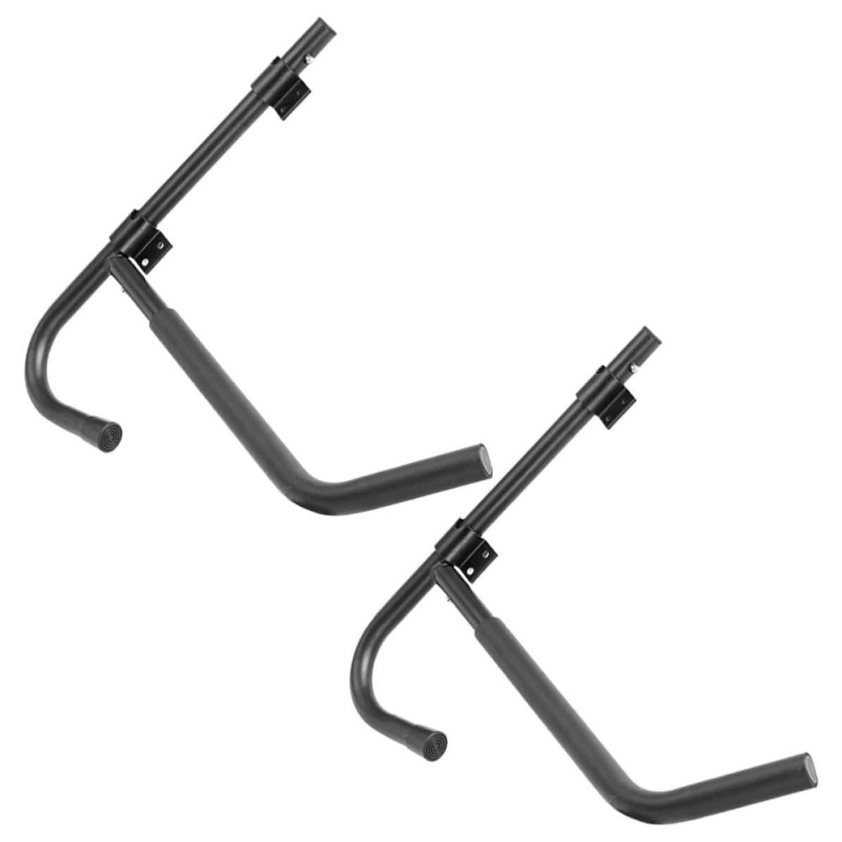 2 Set Supporto Pieghevole per Kayak e Canoa da Parete Nero