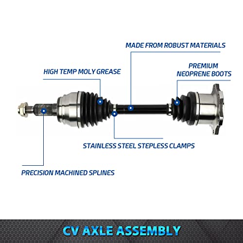 Bodeman - Complete Front Cv Axle Half Shaft For 6 Lug Models Only - For 2007 2008 2009 2010 2011 2012 2013 2014 2015-18 Chevy Silverado 1500/ Gmc Sierra 1500 And More #TOP1