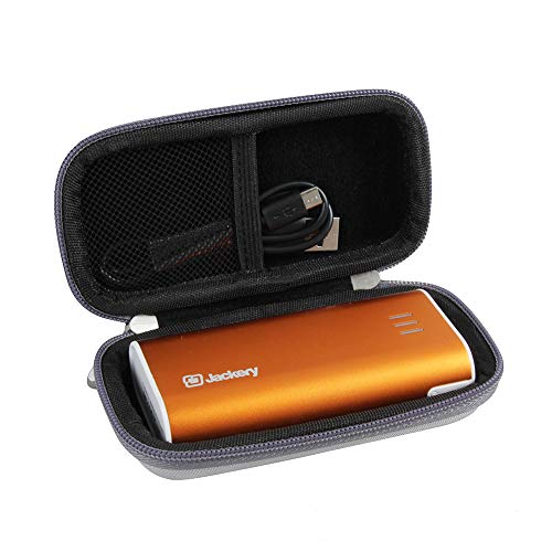 Hard EVA Travel Silver Case fits Jackery Portable Travel Charger Bar 6000mAh Power Outdoors Pocket-Sized Ultra Compact External Battery Power Bank by Hermitshell