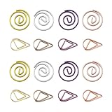 Hesena 320 Pcs Cute Paper Clips Set, 160 Pcs Round & 160 Pcs Teardrop Shape Paper Clipss, for Office and Home (Circular+Droplet)