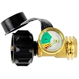 Funmit Propane Tank Gauge Level Indicator Leak Detector, QCC1 / Type1 Connection Universal for RV...