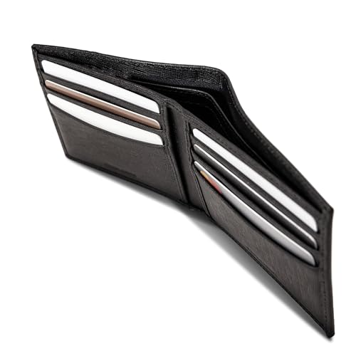 Image of Nautica Men's Bifold Leather Wallet | RFID Blocking | ID Window | Card Slots | Organization | Durable | Stylish