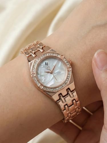 Image of AMERICANVIBER Rose Gold Women Watches | Girl Watch | Watch for Women | Diamond Studed | Premium Design | Trendy Fashionable | Under 499
