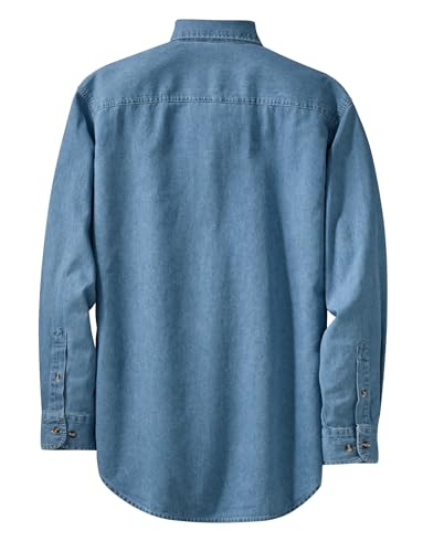 Port & Company Long Sleeve Denim Shirt (SP10) - Faded Blue SP10 XL3